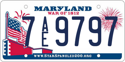 MD license plate 7AE9797