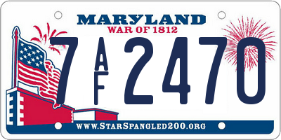 MD license plate 7AF2470