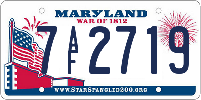 MD license plate 7AF2719