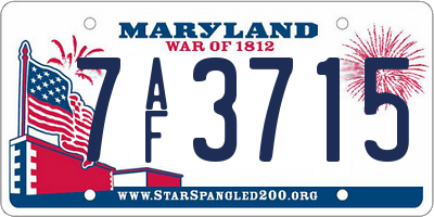 MD license plate 7AF3715