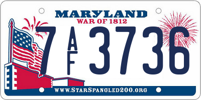 MD license plate 7AF3736