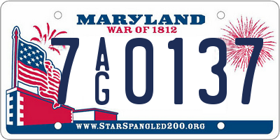 MD license plate 7AG0137