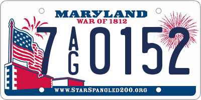 MD license plate 7AG0152