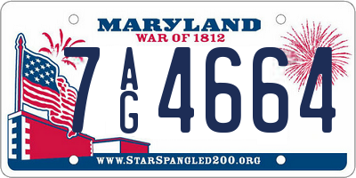 MD license plate 7AG4664