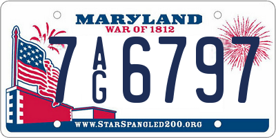 MD license plate 7AG6797