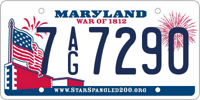 MD license plate 7AG7290
