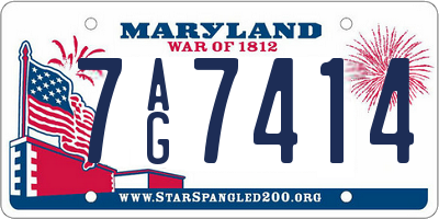 MD license plate 7AG7414