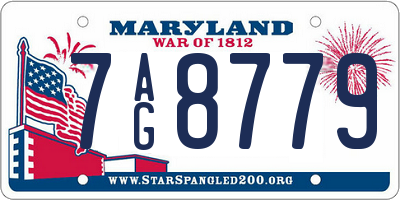 MD license plate 7AG8779