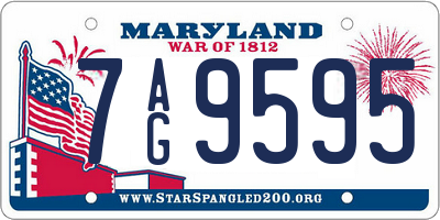 MD license plate 7AG9595