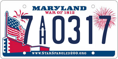 MD license plate 7AH0317