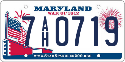 MD license plate 7AH0719