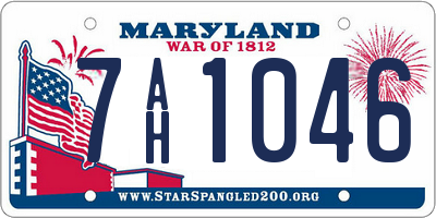 MD license plate 7AH1046