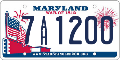 MD license plate 7AH1200