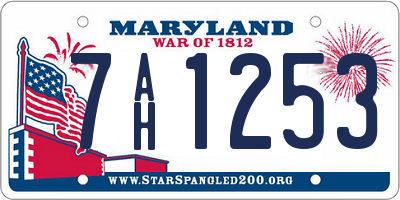 MD license plate 7AH1253
