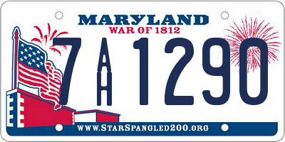 MD license plate 7AH1290