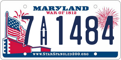 MD license plate 7AH1484
