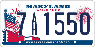 MD license plate 7AH1550