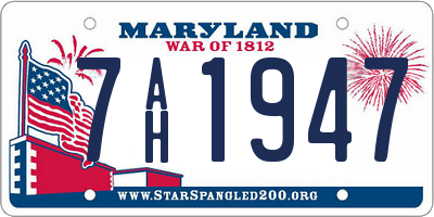 MD license plate 7AH1947