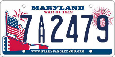 MD license plate 7AH2479