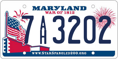 MD license plate 7AH3202