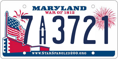 MD license plate 7AH3721