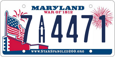 MD license plate 7AH4471