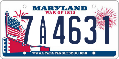 MD license plate 7AH4631