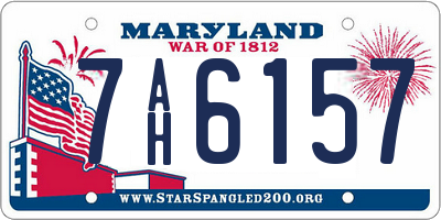 MD license plate 7AH6157