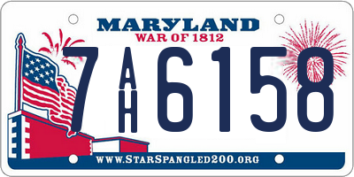 MD license plate 7AH6158
