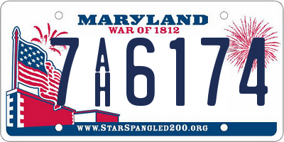 MD license plate 7AH6174