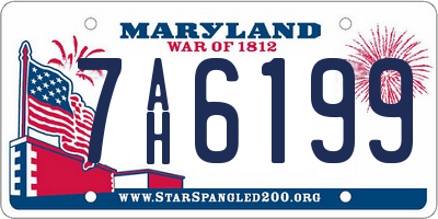 MD license plate 7AH6199