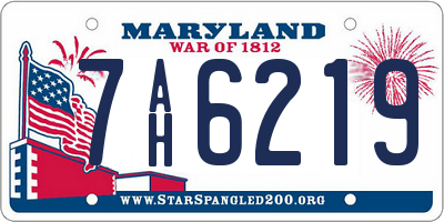MD license plate 7AH6219