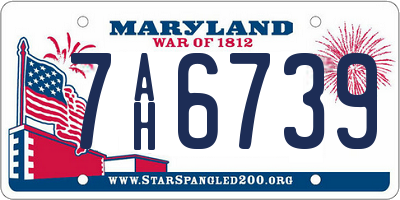 MD license plate 7AH6739