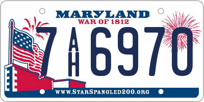 MD license plate 7AH6970