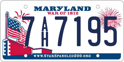 MD license plate 7AH7195