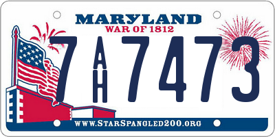 MD license plate 7AH7473
