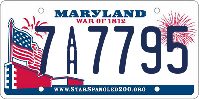 MD license plate 7AH7795