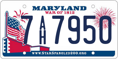 MD license plate 7AH7950