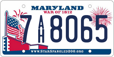 MD license plate 7AH8065