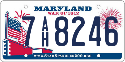 MD license plate 7AH8246