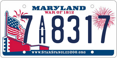 MD license plate 7AH8317