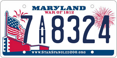MD license plate 7AH8324