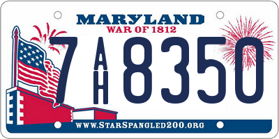 MD license plate 7AH8350