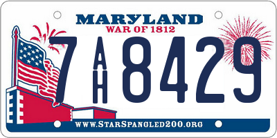 MD license plate 7AH8429