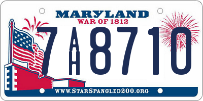 MD license plate 7AH8710