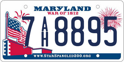MD license plate 7AH8895