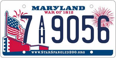 MD license plate 7AH9056