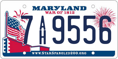MD license plate 7AH9556