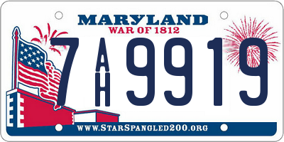 MD license plate 7AH9919