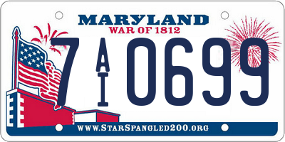 MD license plate 7AI0699